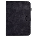 Amazon Kindle 11th Generation (2022) Leather Flip Cover m. Lommebok - Wood Imprint - Sort