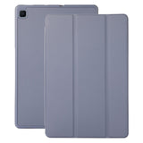 Samsung Galaxy Tab S6 Lite (2020-2024) Magnetisk Tri-Fold flip-deksel i skinn med. Blyantholder - Lilla