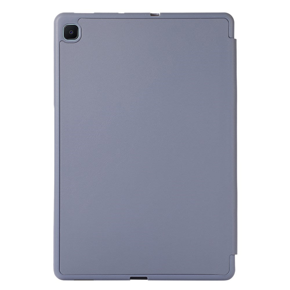 Samsung Galaxy Tab S6 Lite (2020-2024) Magnetisk Tri-Fold flip-deksel i skinn med. Blyantholder - Lilla