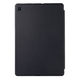 Samsung Galaxy Tab S6 Lite (2020-2024) Magnetisk Tri-Fold flip-deksel i skinn med. Blyantholder - Mørkeblå