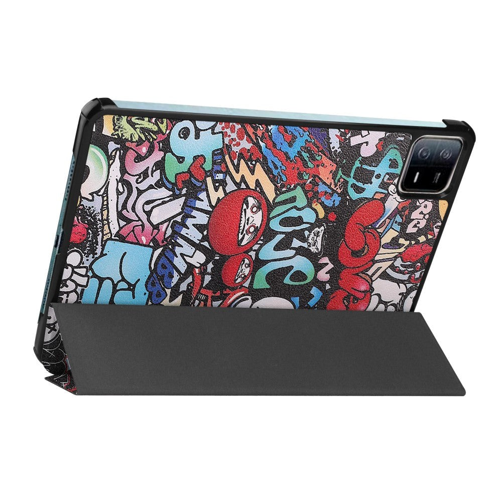 Xiaomi Pad 6 skinndeksel m. Standfunksjon - Graffiti