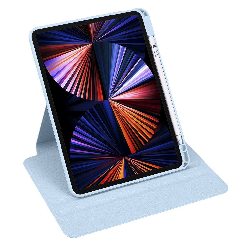 iPad Pro 12,9" (2022 / 2021 / 2020 / 2018) Hybrid Flip Cover Apple blyantholder - lyseblå / gjennomsiktig