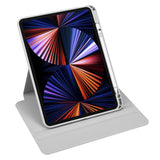 iPad Pro 12,9" (2022 / 2021 / 2020 / 2018) Hybrid Flip Cover Apple blyantholder - grå / gjennomsiktig