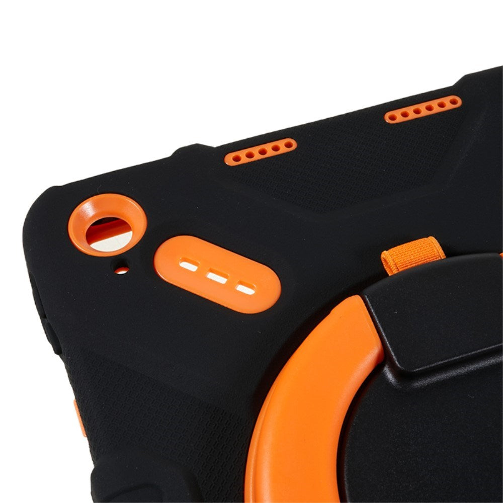 Pepkoo iPad 11" (2025) / 10.9" (2024 / 2022) Børne Cover m. Kickstand - Sort / Orange
