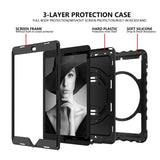 iPad 10,2" (2021 / 2020 / 2019) Craftsman-bakdeksel med håndholder, stativ og Apple blyantholder - svart