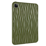 iPad Pro 11" (2022 / 2021 / 2020 / 2018) Fleksibelt plastdeksel - Bølget design - Grønn