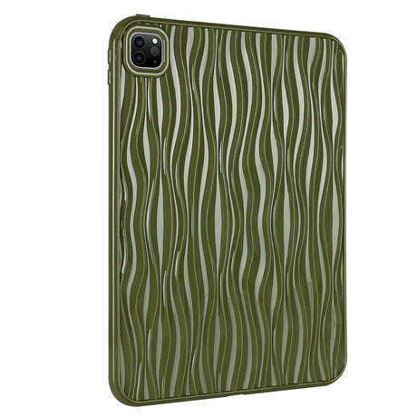 iPad Pro 11" (2022 / 2021 / 2020 / 2018) Fleksibelt plastdeksel - Bølget design - Grønn