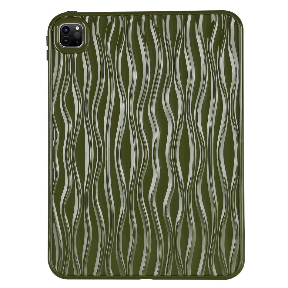 iPad Pro 11" (2022 / 2021 / 2020 / 2018) Fleksibelt plastdeksel - Bølget design - Grønn
