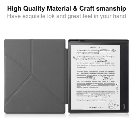 EIDERWOOD Kobo Elipsa 2E Origami Leather Flip Cover m. Penneholder - Galaxy