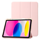 EIDERWOOD iPad 11" (2025) / iPad 10,9" (2024/2022) Tri-fold kunstskinn flipdeksel m. Apple blyantholder - rosa