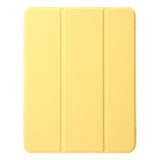EIDERWOOD iPad 11" (2025) / iPad 10,9" (2024/2022) Tri-fold kunstskinn flipdeksel m. Apple blyantholder - gul