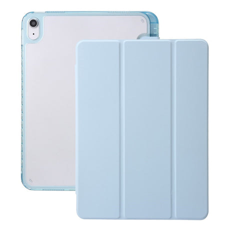 EIDERWOOD iPad 11" (2025) / iPad 10,9" (2024/2022) Tri-Fold Faux Leather Flip Cover m. Apple blyantholder - lyseblå