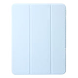 EIDERWOOD iPad 11" (2025) / iPad 10,9" (2024/2022) Tri-Fold Faux Leather Flip Cover m. Apple blyantholder - lyseblå