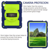 iPad 11" (2025) / iPad 10,9" (2024/2022) Craftsman Bakdeksel m. Håndholder, Stativ &amp; Skulderstropp - Blå / Grønn