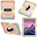 iPad 11" (2025) / iPad 10.9" (2024/2022) Håndværker Bagside Cover m. Håndholder, Kickstand & Skulderstrop - Lyserød / Multi