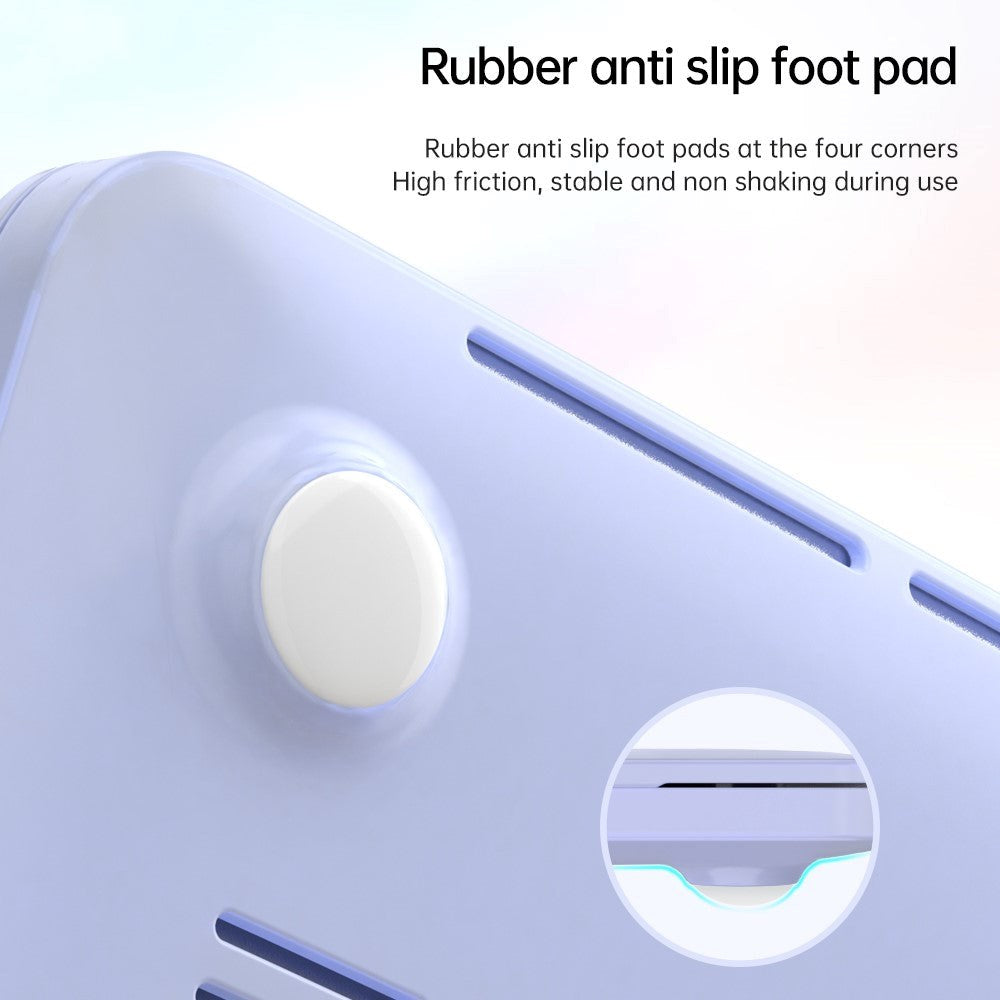 Macbook Air 13 (2018-2020) plastdeksel m. Ståfunksjon - Frosted Transparent