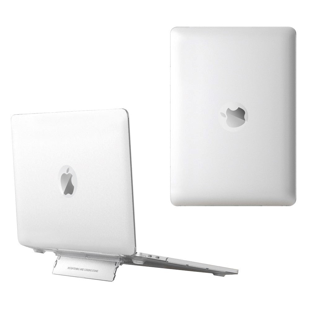 Macbook Air 13 (2018-2020) plastdeksel m. Ståfunksjon - Frosted Transparent
