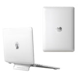 Macbook Air 13 (2018-2020) plastdeksel m. Ståfunksjon - Frosted Transparent