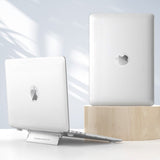 Macbook Air 13 (2018-2020) plastdeksel m. Ståfunksjon - Frosted Transparent