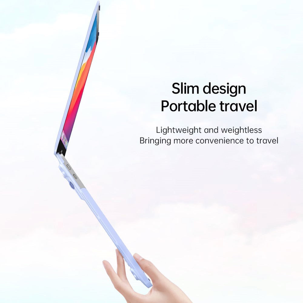 Macbook Air 13 (2018-2020) plastdeksel m. Ståfunksjon - Frosted Transparent