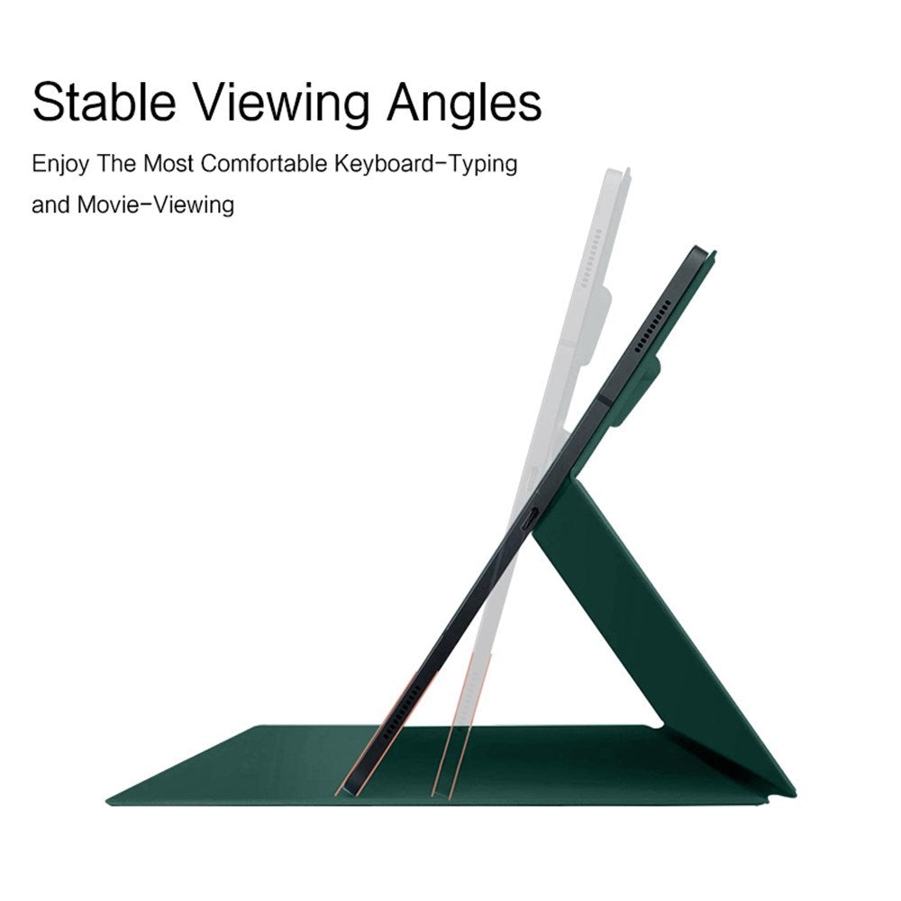 Samsung Galaxy Tab S8 / S7 - EIDERWOOD Kunstlæder Flip Cover m. Pen Holder - Grøn
