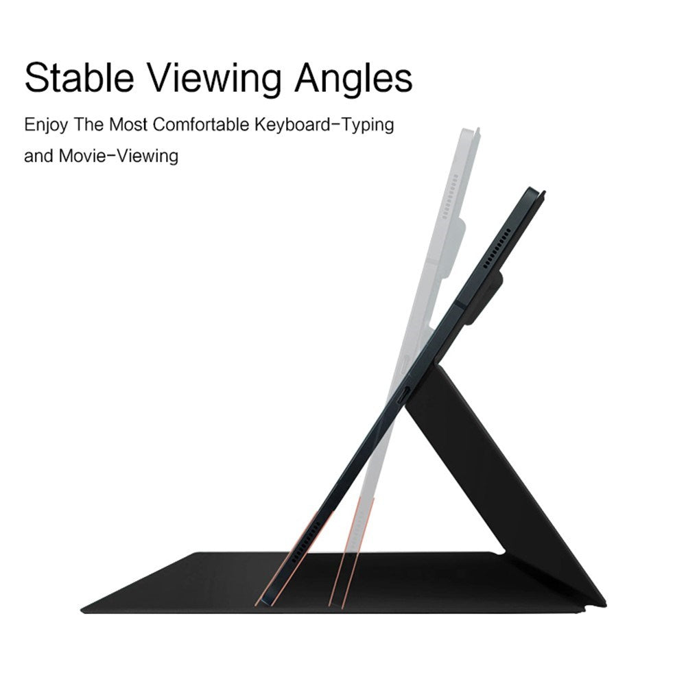 Samsung Galaxy Tab S8 / S7 - EIDERWOOD Kunstlæder Flip Cover m. Pen Holder - Sort