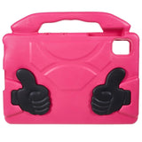 Samsung Galaxy Tab S9 / S8 / S7 / Xiaomi Pad 5 Barnetui - Tommelstøtte bakdeksel - Rosa