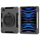 EIDERWOOD iPad Air 10,9-11" (2025-2020) / Pro 11" (2022-2018) Craftsman Cover m. Beskyttende film og håndholder - svart