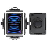 EIDERWOOD iPad Air 10,9-11" (2025-2020) / Pro 11" (2022-2018) Craftsman Cover m. Beskyttende film og håndholder - svart