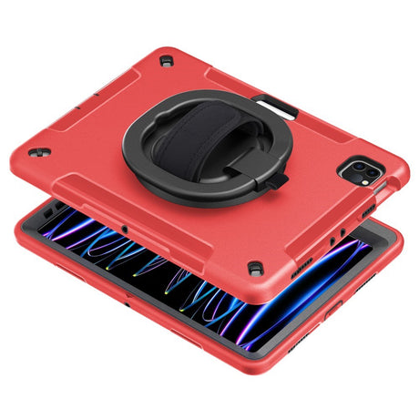 EIDERWOOD iPad Air 10,9-11" (2025-2020) / Pro 11" (2022-2018) Craftsman Cover m. Beskyttelsesfilm og håndholder - rød