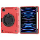 EIDERWOOD iPad Air 10,9-11" (2025-2020) / Pro 11" (2022-2018) Craftsman Cover m. Beskyttelsesfilm og håndholder - rød