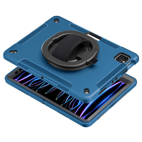 EIDERWOOD iPad Air 10,9-11" (2025-2020) / Pro 11" (2022-2018) Craftsman Cover m. Beskyttelsesfilm og håndholder - blå