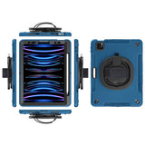 EIDERWOOD iPad Air 10,9-11" (2025-2020) / Pro 11" (2022-2018) Craftsman Cover m. Beskyttelsesfilm og håndholder - blå