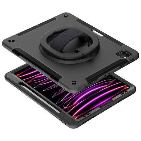 EIDERWOOD iPad Air 13" (2025 / 2024) / Pro 12.9" (2022 / 2021 / 2020 / 2018) Craftsman Cover m. Beskyttende film og skulderstropp - svart