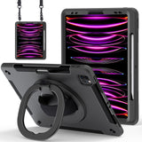 EIDERWOOD iPad Air 13" (2025 / 2024) / Pro 12.9" (2022 / 2021 / 2020 / 2018) Craftsman Cover m. Beskyttende film og skulderstropp - svart