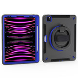 EIDERWOOD iPad Air 13" (2025 / 2024) / Pro 12.9" (2022 / 2021 / 2020 / 2018) Håndværker Cover m.  Apple Pencil Holder & Skulderstrop - Sort / Koboltblå