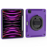 EIDERWOOD iPad Air 13" (2025 / 2024) / Pro 12.9" (2022 / 2021 / 2020 / 2018) Håndværker Cover m. Beskyttelsesfilm & Skulderstrop - Lilla