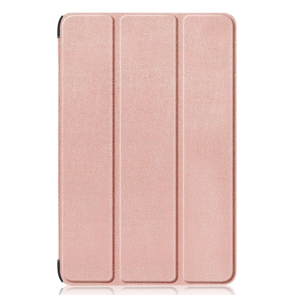 Samsung Galaxy Tab S9 Tri-Fold Leather Flip Cover m. Stativfunksjon - Rose Gold