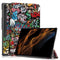Samsung Tab S9 Ultra Tri-Fold Leather Flip Cover m. Standfunksjon - Graffiti