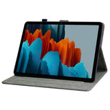 Samsung Galaxy Tab S9 skinndeksel m. Stativ og kortholder - brun