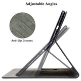 Samsung Galaxy Tab S9 skinndeksel m. Stativ og kortholder - svart