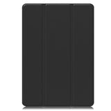 Samsung Galaxy Tab S9+ (Plus) Magnetisk Tri-Fold Leather Flip Cover m. Blyantholder - Svart