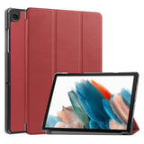 Samsung Galaxy Tab A9 Tri-Fold Leather Flip Cover m. Stativfunksjon - Rød