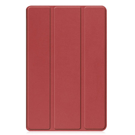 Samsung Galaxy Tab A9 Tri-Fold Leather Flip Cover m. Stativfunksjon - Rød