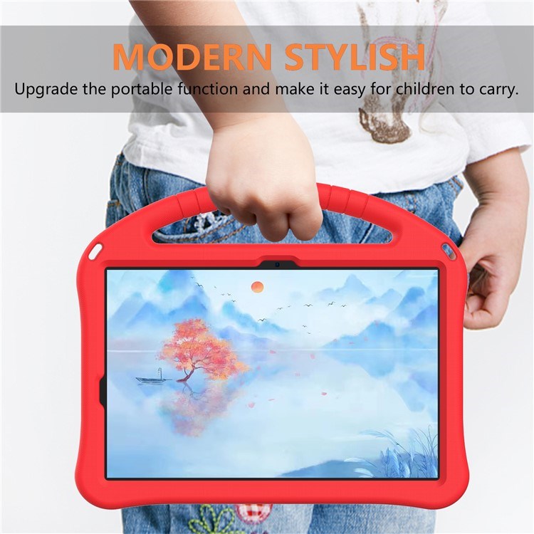 Samsung Galaxy Tab S9 / S8 / S7 - EIDERWOOD Børne Cover m. Håndtag & Ståfunktion - Rød