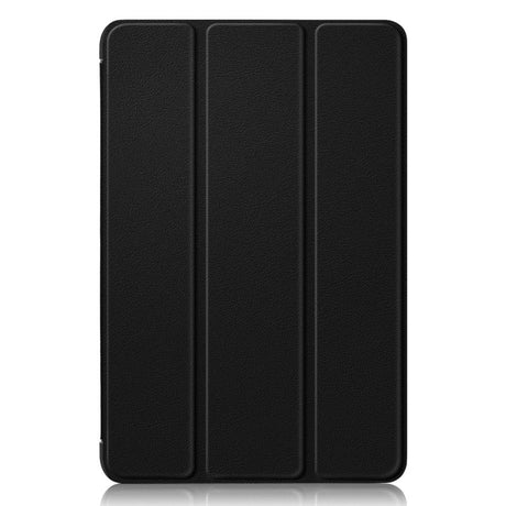 Samsung Galaxy Tab A9+ (pluss) Tri-Fold Leather Flip Cover m. Stativfunksjon - Sort