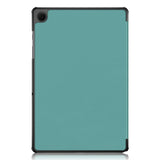 Samsung Galaxy Tab A9+ (pluss) Tri-Fold Leather Flip Cover m. Ståfunksjon - Turkis