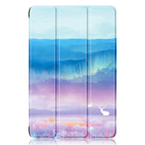 Samsung Galaxy Tab A9+ (pluss) Tri-Fold Faux Leather Flip Cover m. Søvnfunksjon - Rødhjort