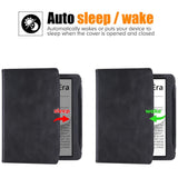 PocketBook Era Leather Flip Cover m. Stativfunksjon, stropp- og søvnfunksjon - blå