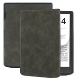 PocketBook InkPad 4 Leather Flip Cover m. Sleep Function - Svart
